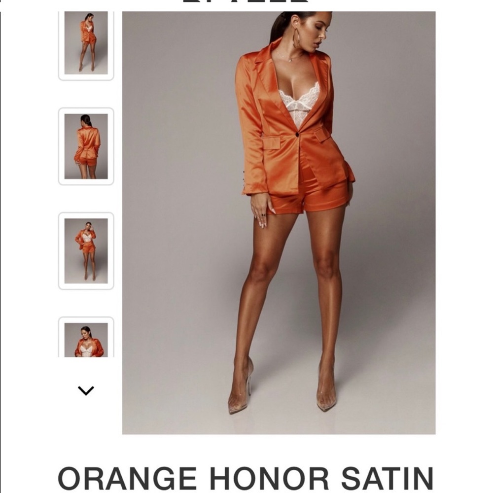 JLUXLABEL label Honor satin shorts and blazer set